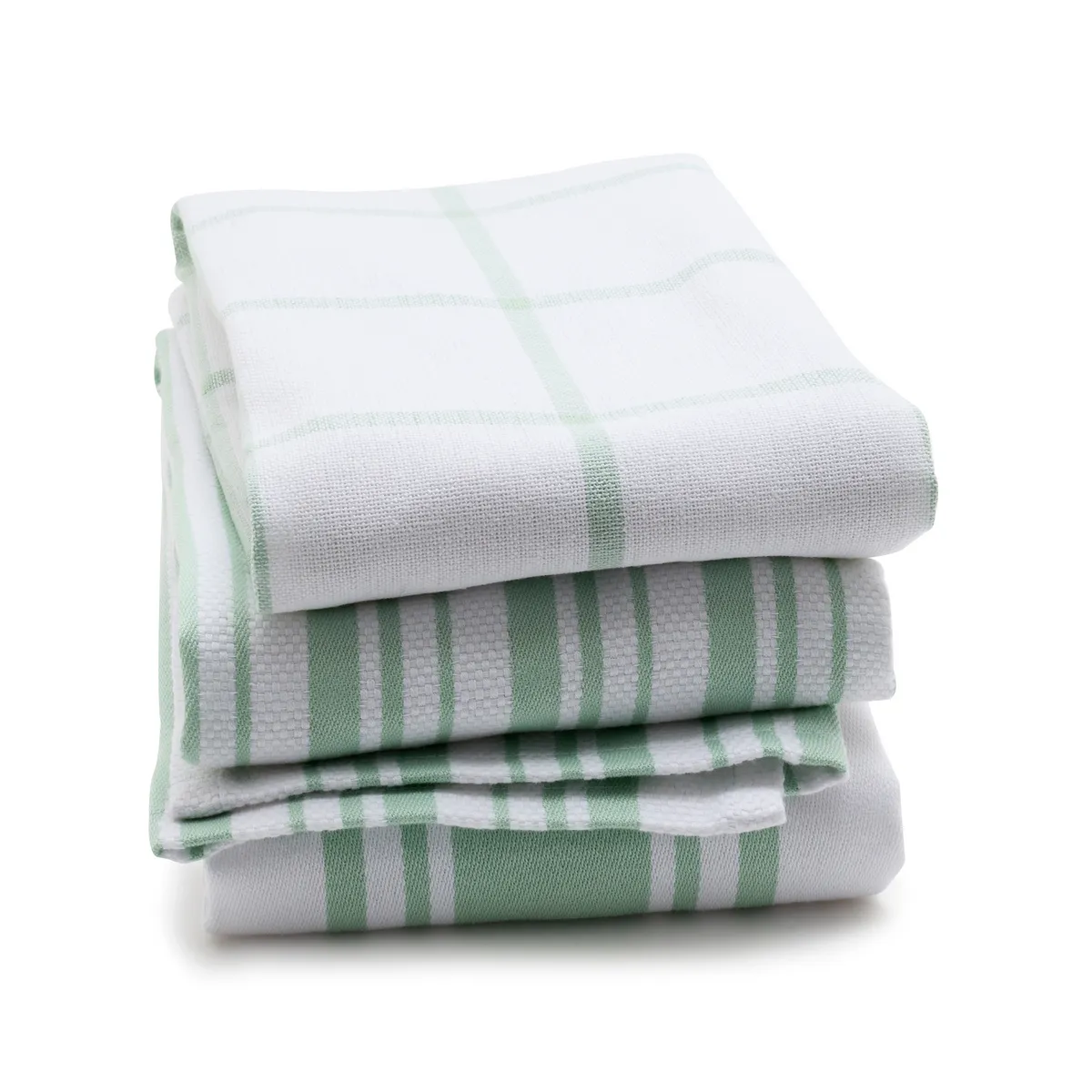 3-Piece Organic Cotton Kitchen Towel Set | Green