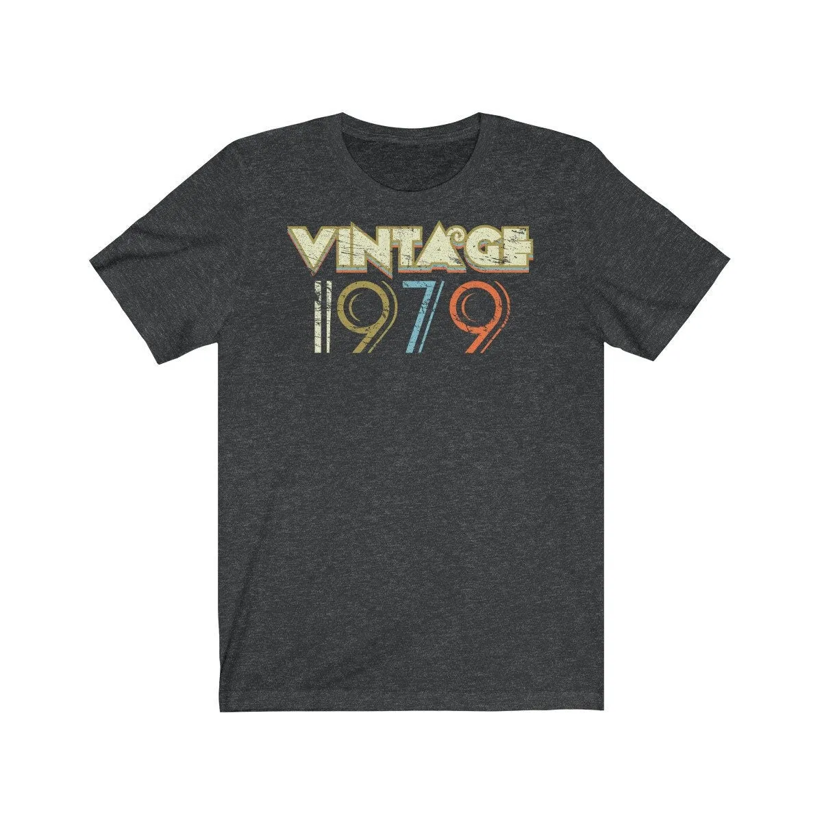 43rd Birthday T-Shirt, Vintage 1979 Gift Idea, Graphic Print Design T Shirt Tee Top