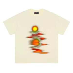 Acid Melting Sun Print Psychedelic Aesthetic T-Shirt