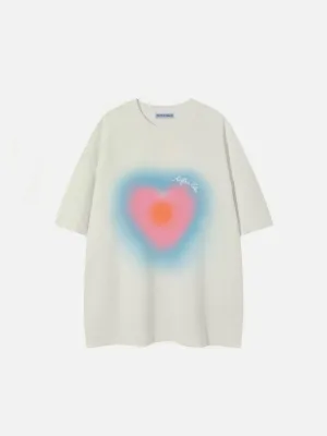 Aelfric Eden Blurring Heart Print Tee