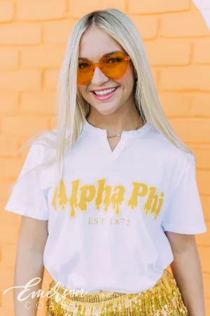 Alpha Phi Honey Bid Day Notch Tee