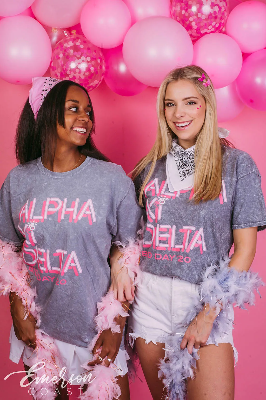 Alpha Xi Delta Barbie Bid Day Mineral Wash Tshirt