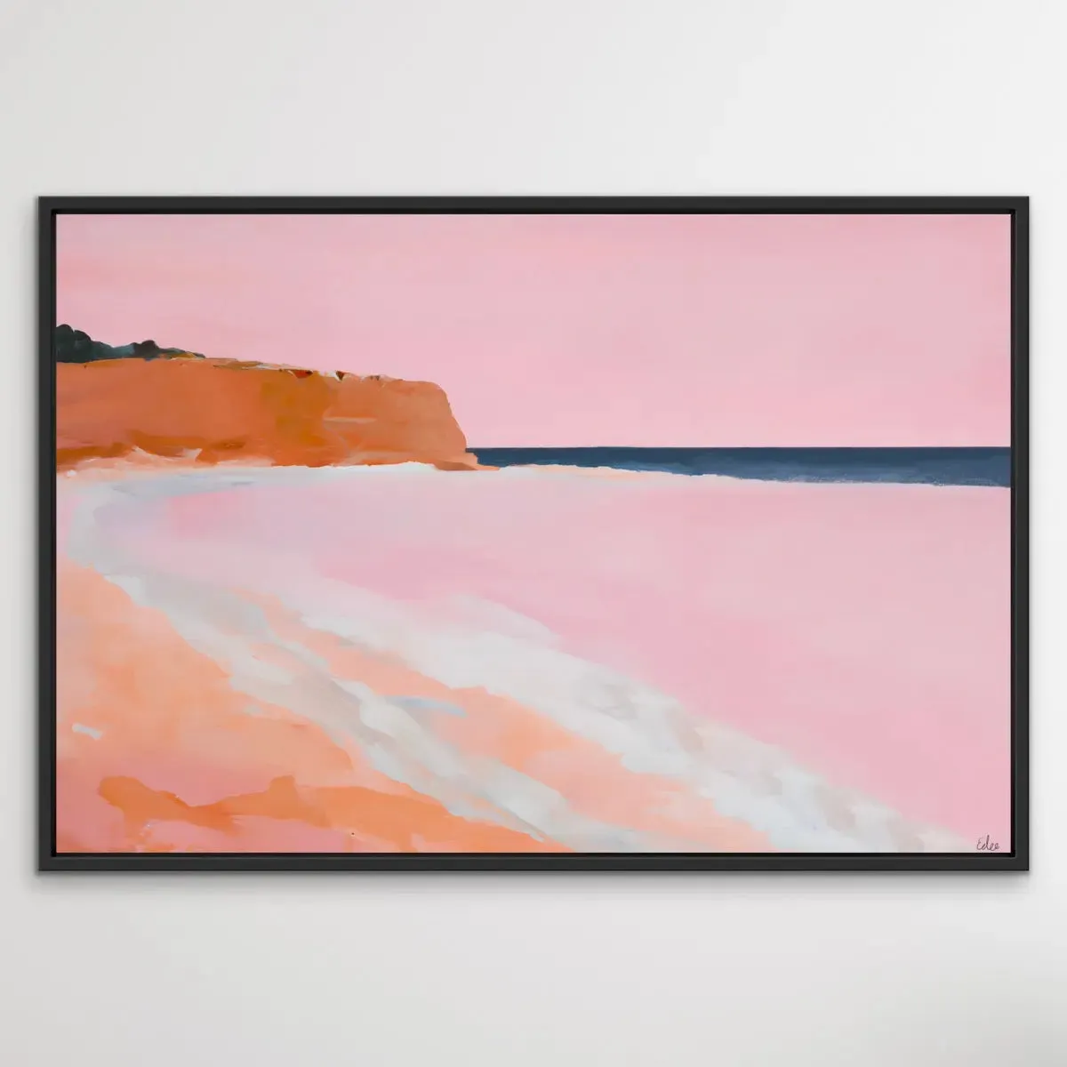 Atoll - Pink Coastal Landscape Print by Edie Fogarty