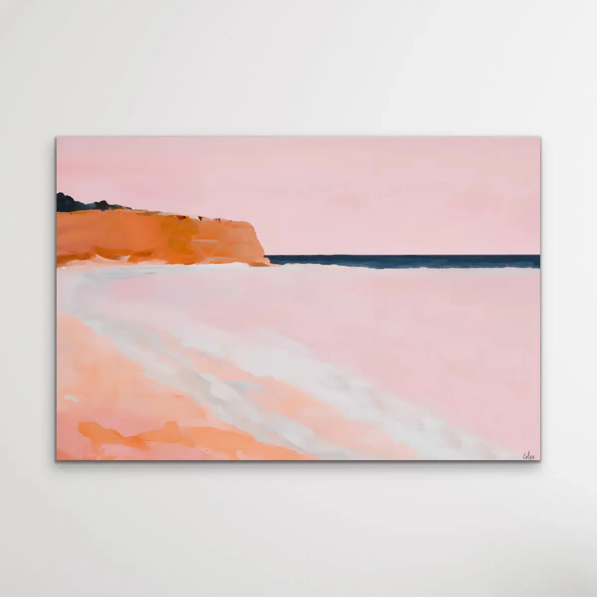 Atoll - Pink Coastal Landscape Print by Edie Fogarty