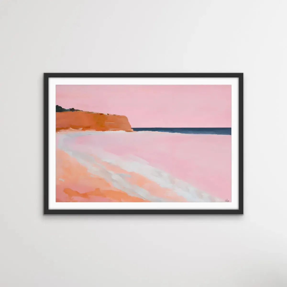 Atoll - Pink Coastal Landscape Print by Edie Fogarty