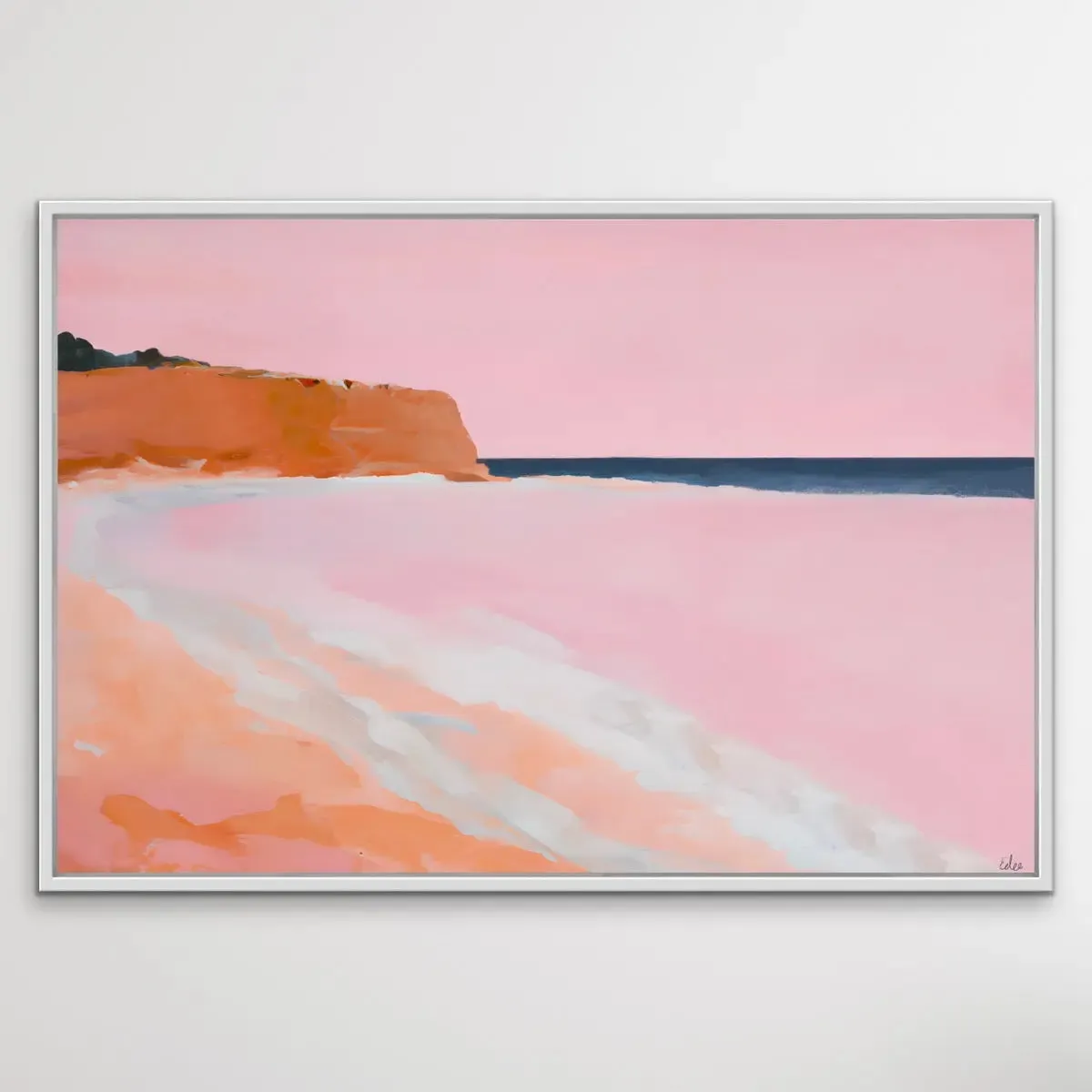 Atoll - Pink Coastal Landscape Print by Edie Fogarty