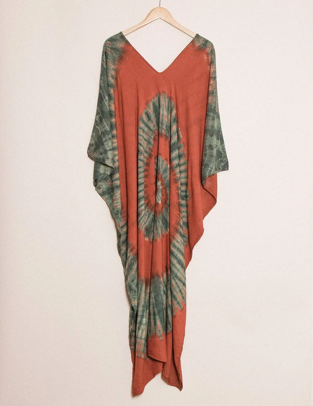 Aurora Tie-Dye Kaftan - Rust