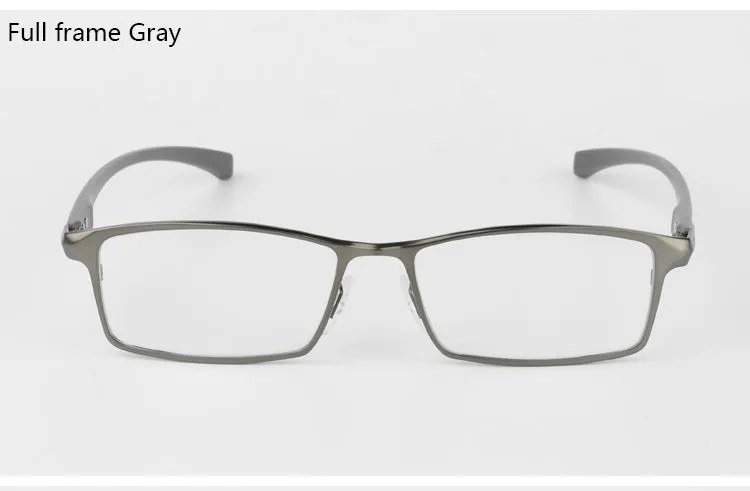 Bclear Men Titanium Alloy Eyeglasses Flexible Temples Legs Ip Electroplating Alloy Material Full Rim And Half Rim