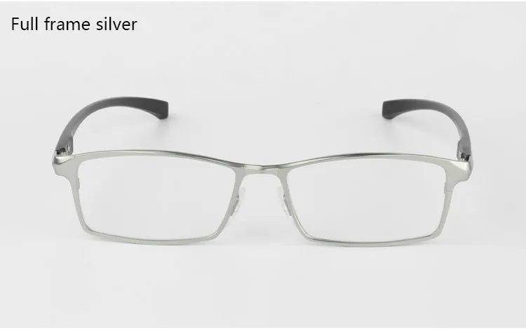 Bclear Men Titanium Alloy Eyeglasses Flexible Temples Legs Ip Electroplating Alloy Material Full Rim And Half Rim