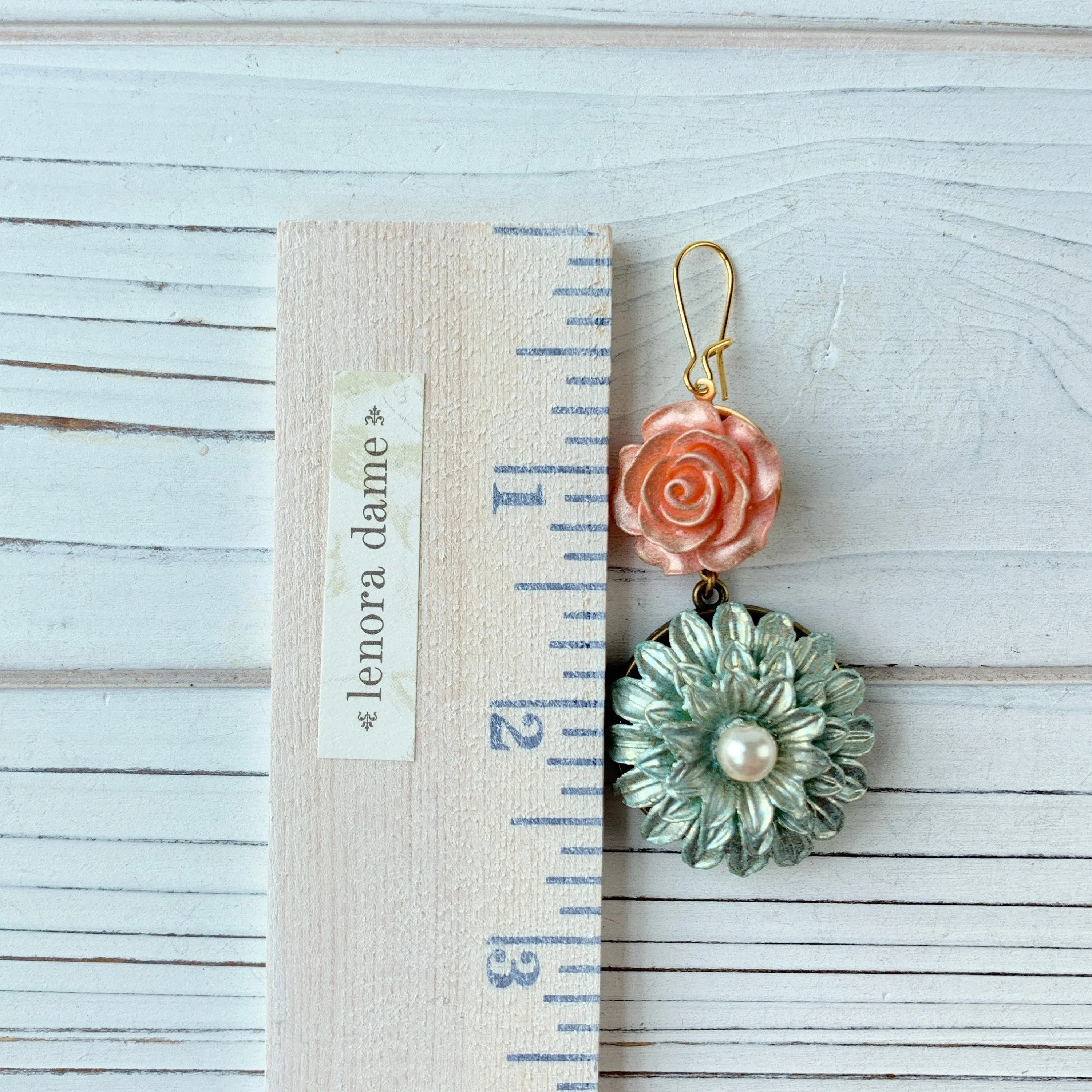 Blue Dahlia Earrings