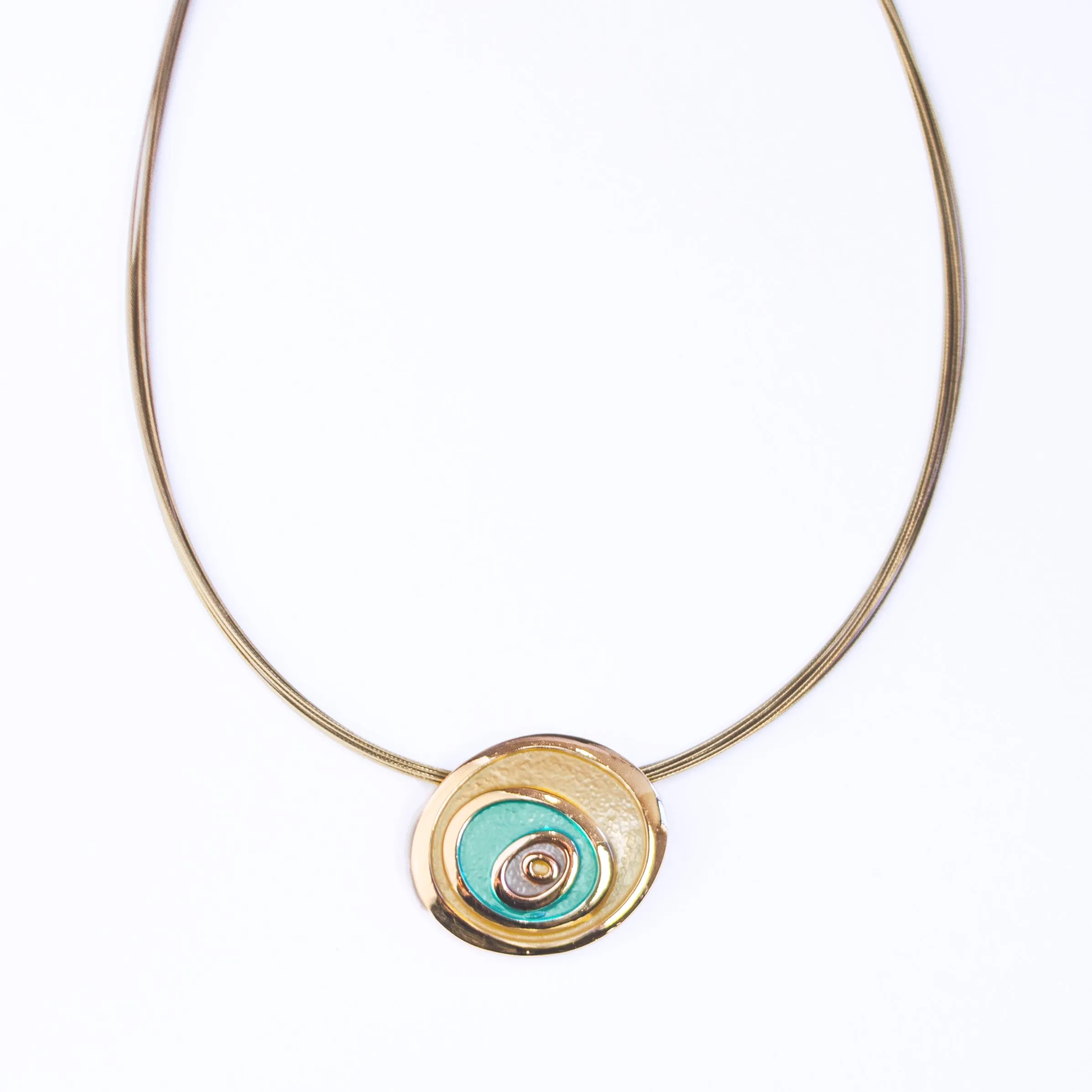 Boho Style Abstract Evil Eye Necklace