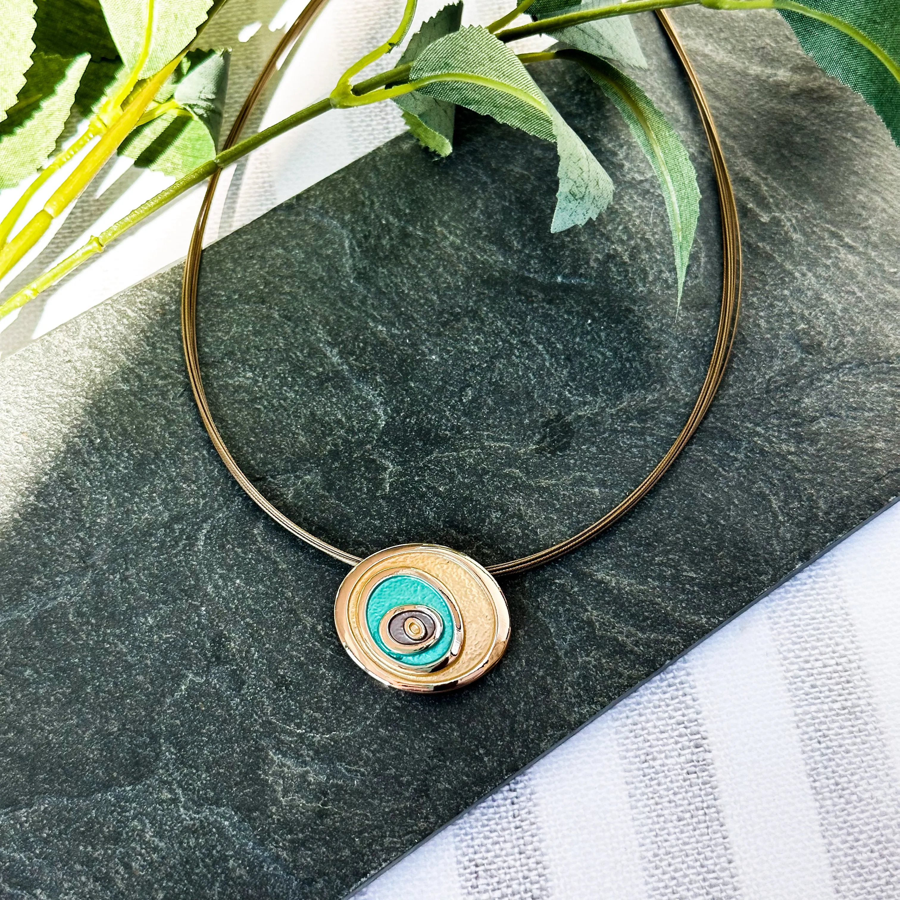 Boho Style Abstract Evil Eye Necklace