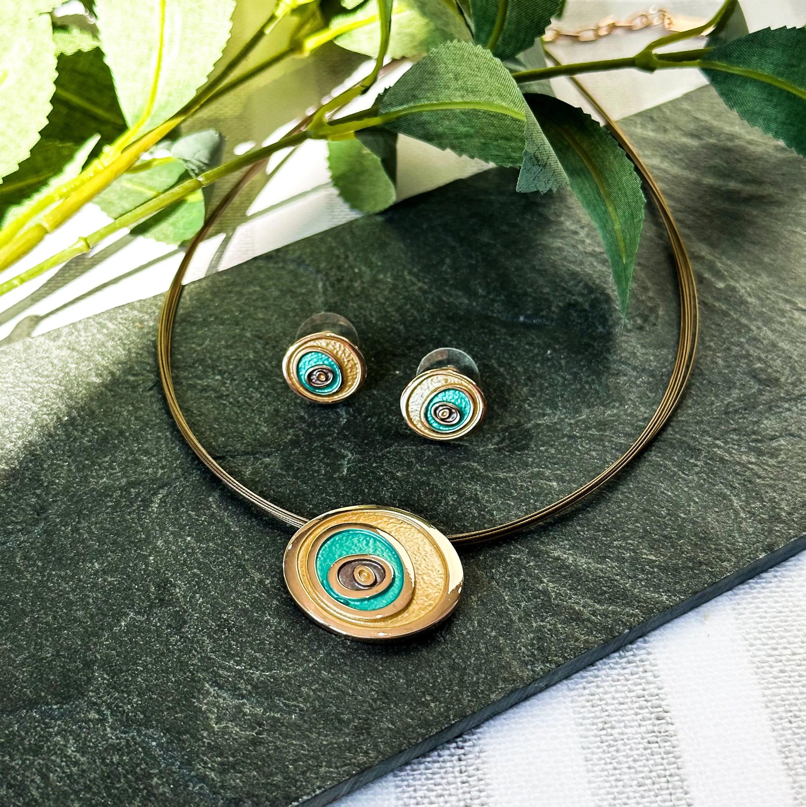 Boho Style Abstract Evil Eye Necklace