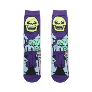 Cartoon Socks, Skeletor Fun Novelty Mens Crew Character Socks