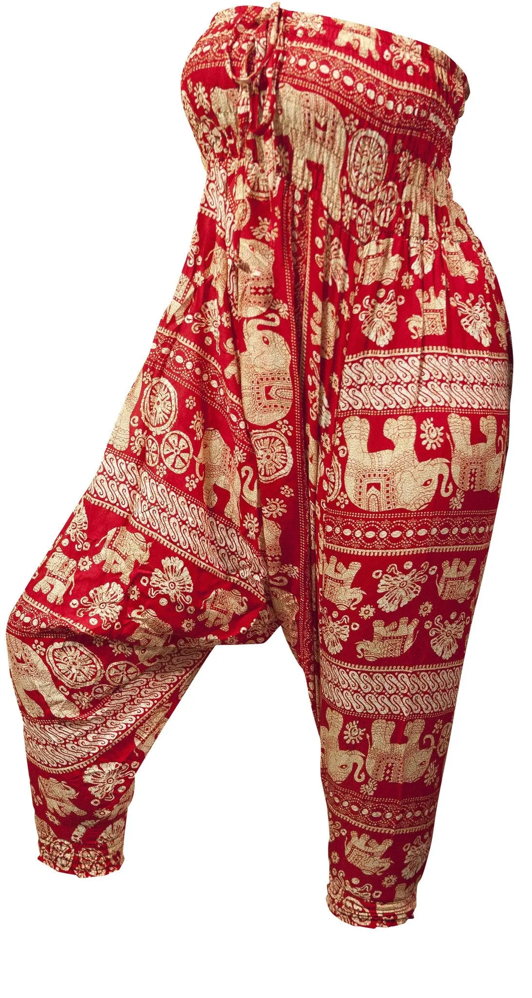 CCcollections Aladdin Genie Hippy Boho Harem Yoga Gipsy Festival Baggy 2in1 Trouser Jumpsuit One size