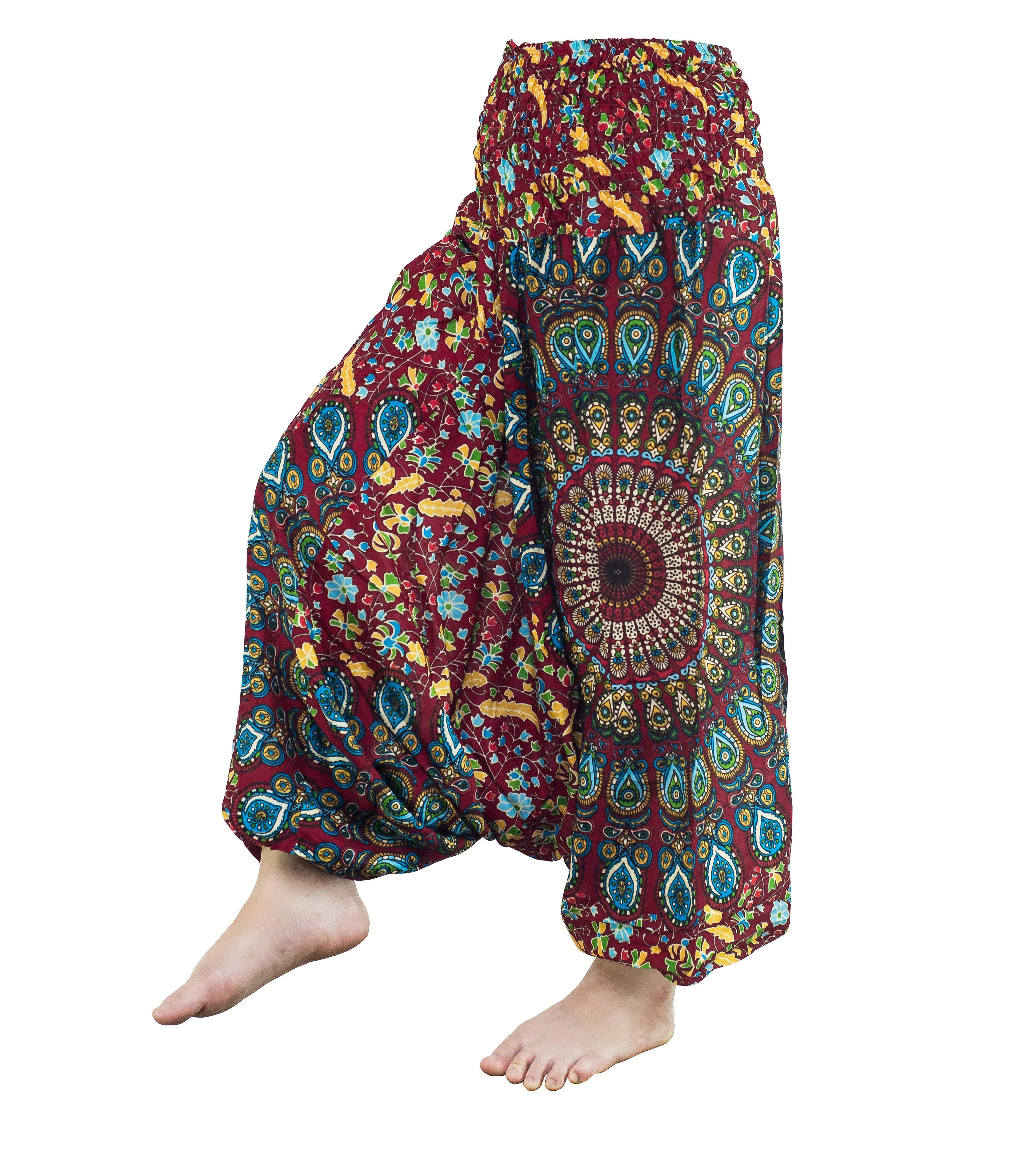 CCcollections Aladdin Genie Hippy Boho Harem Yoga Gipsy Festival Baggy 2in1 Trouser Jumpsuit One size