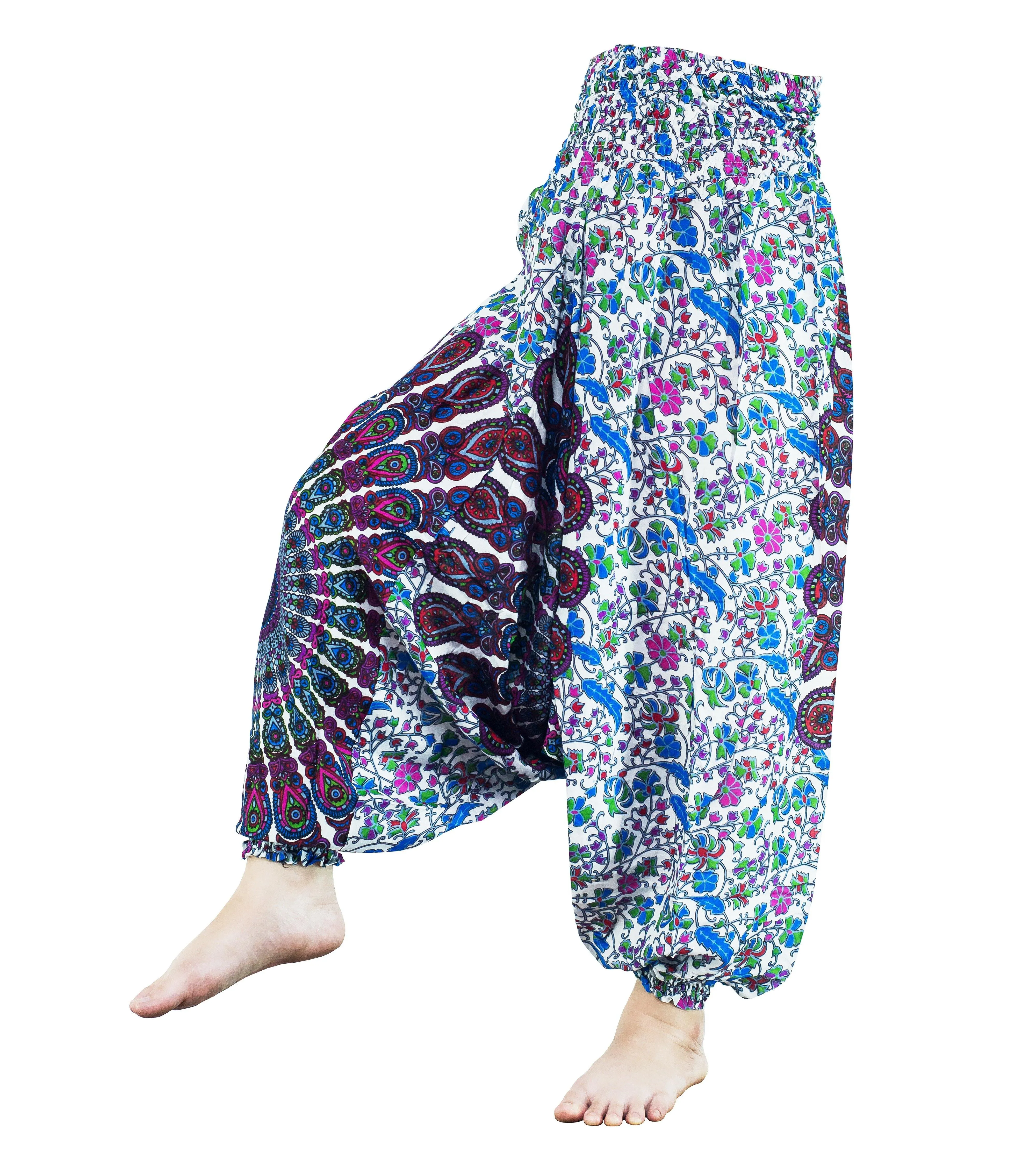 CCcollections Aladdin Genie Hippy Boho Harem Yoga Gipsy Festival Baggy 2in1 Trouser Jumpsuit One size