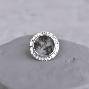 Coin Treasury - Moss Agate Ring