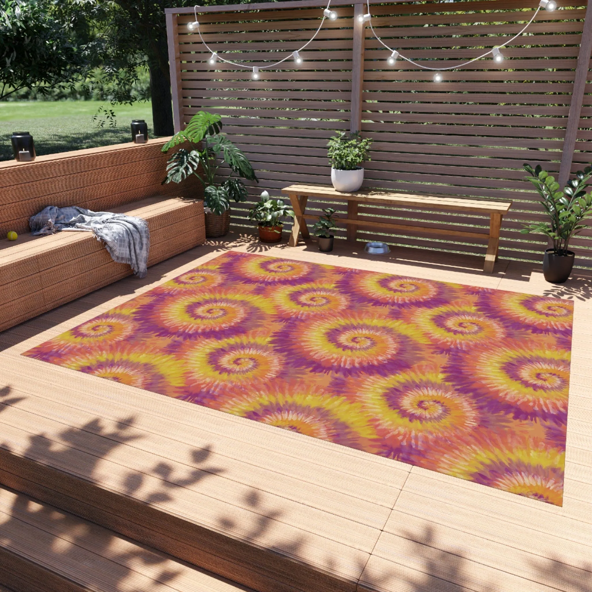 Coral Tie Dye Rug