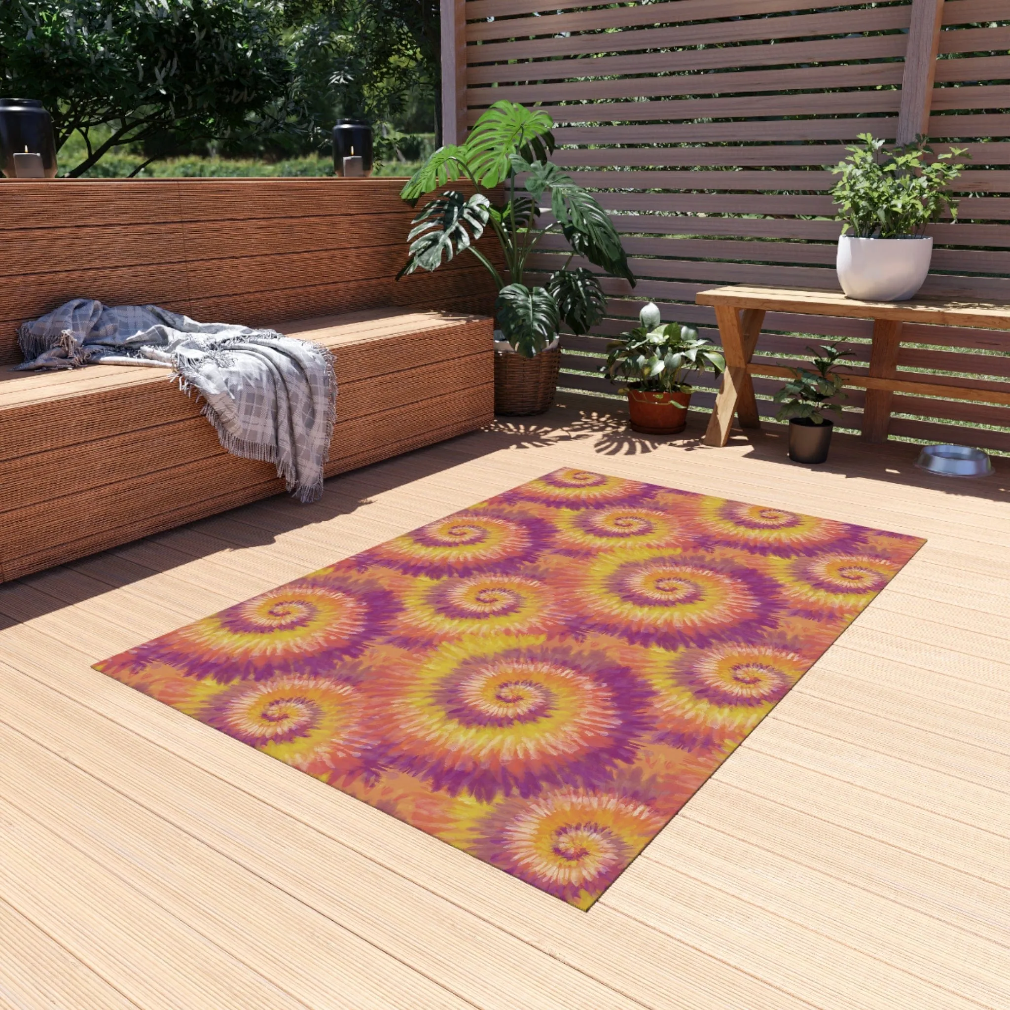 Coral Tie Dye Rug