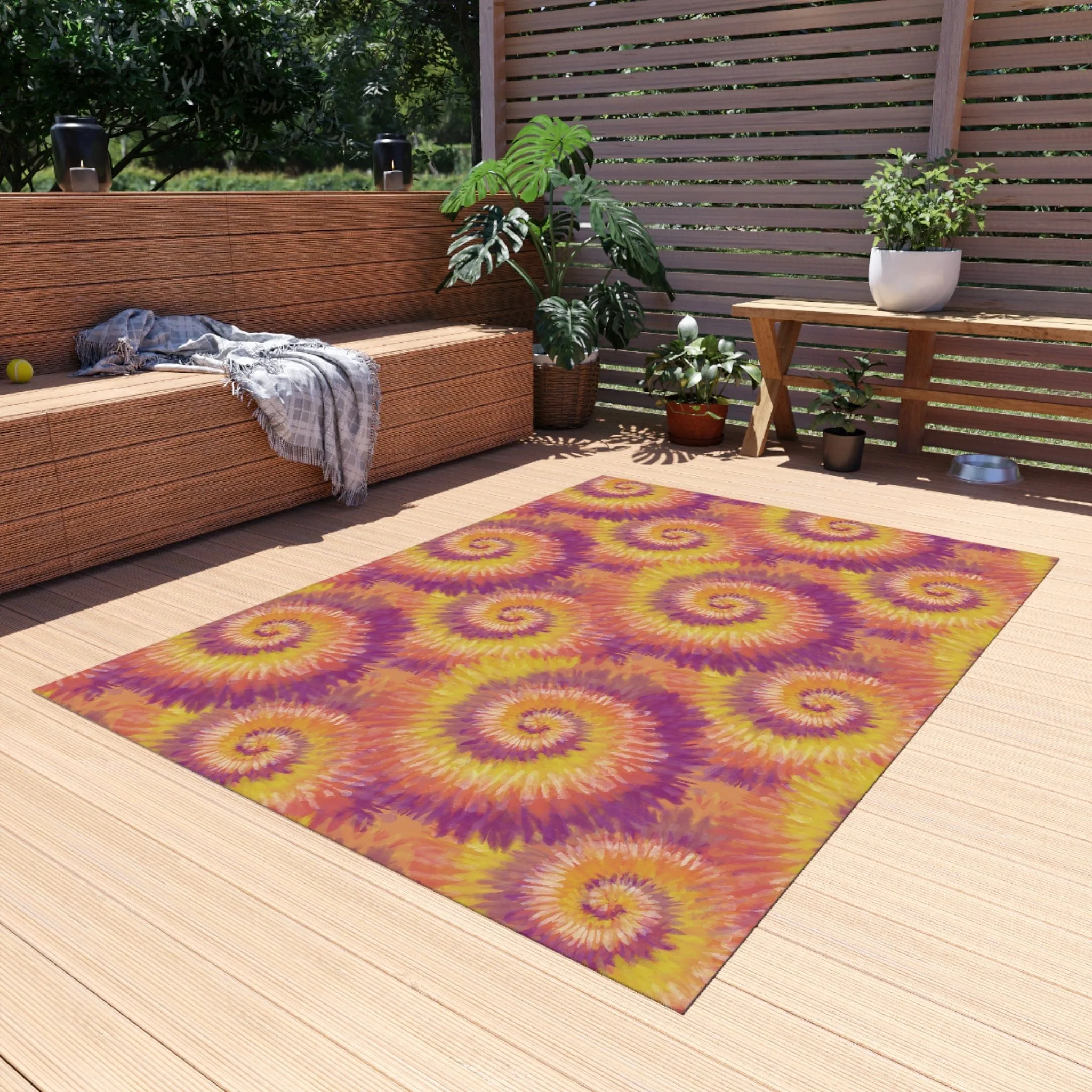 Coral Tie Dye Rug