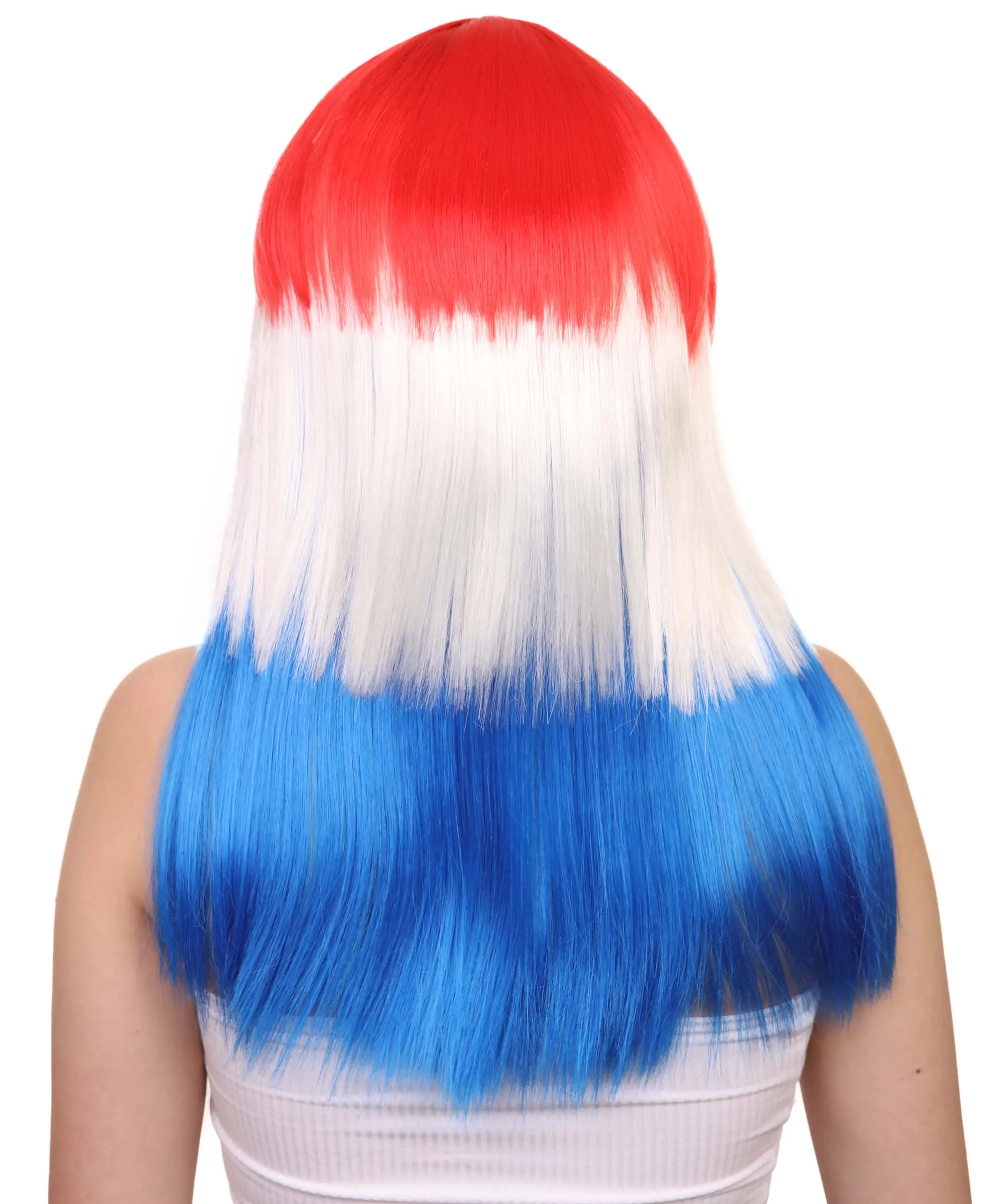 Croatia Flag Sport Party Long Bob Wig | Premium Breathable Capless Cap