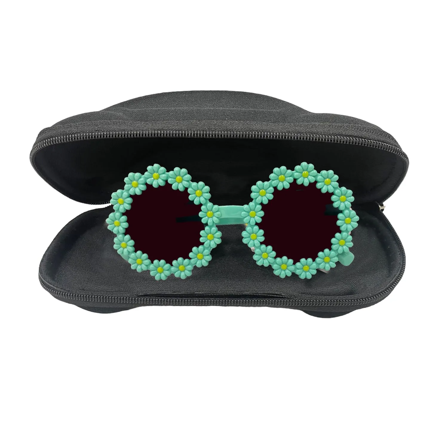 DC DECORIO Flower designed Round Sunglasses Suitable & trendy for boys n girls aged between 3-10 yrs (Car Green)