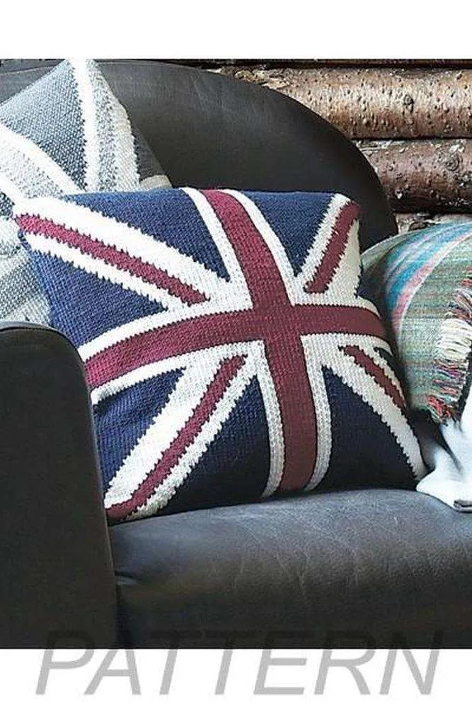 Debbie Bliss Union Jack Cushions PATTERN ONLY