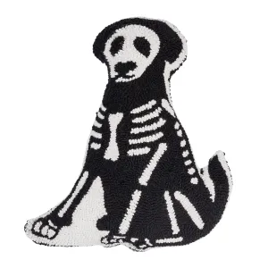 Dog Skeleton Shaped Hooked Pillow