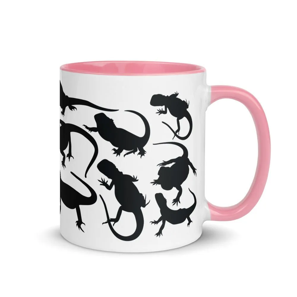 Dragons, Dragons Everywhere - Bearded Dragon Mug with Color Inside