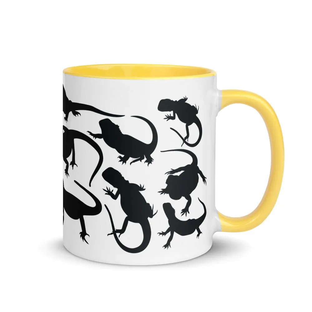 Dragons, Dragons Everywhere - Bearded Dragon Mug with Color Inside