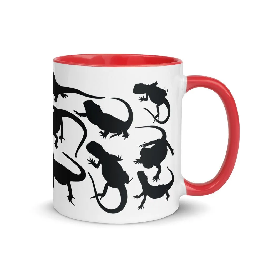 Dragons, Dragons Everywhere - Bearded Dragon Mug with Color Inside