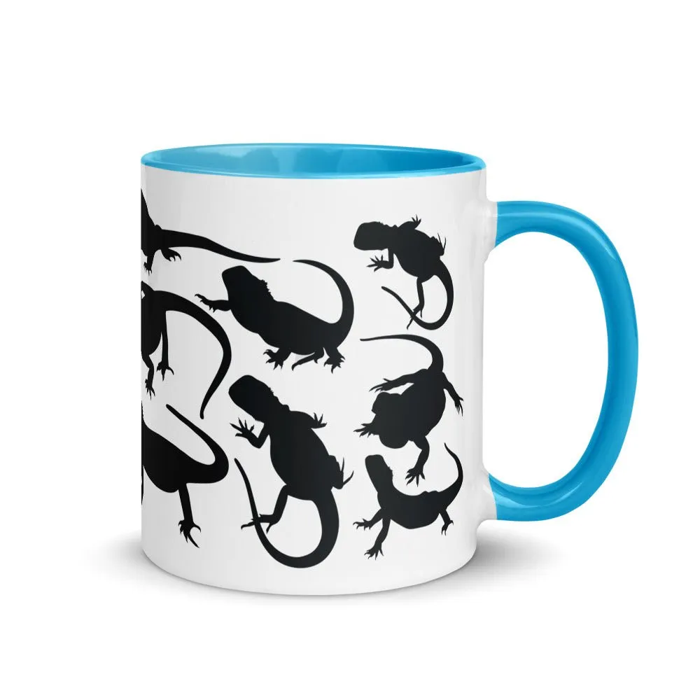 Dragons, Dragons Everywhere - Bearded Dragon Mug with Color Inside