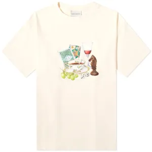 Drôle De Monsieur Aftrenoon Graphic T-shirt, Cream