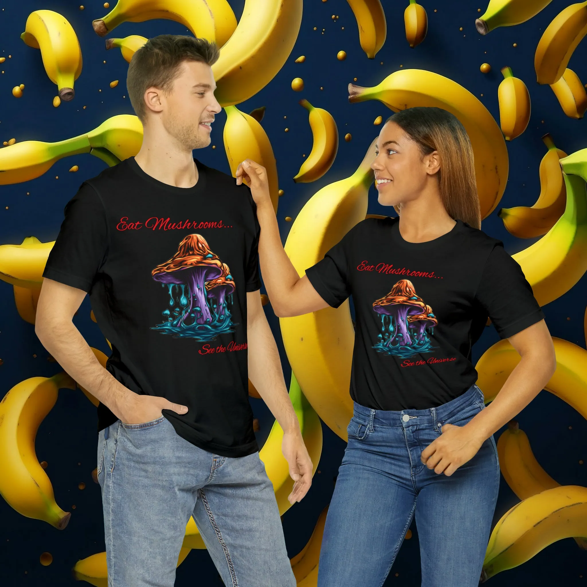 Eat Mushrooms, See the Universe Mushroom tee #1