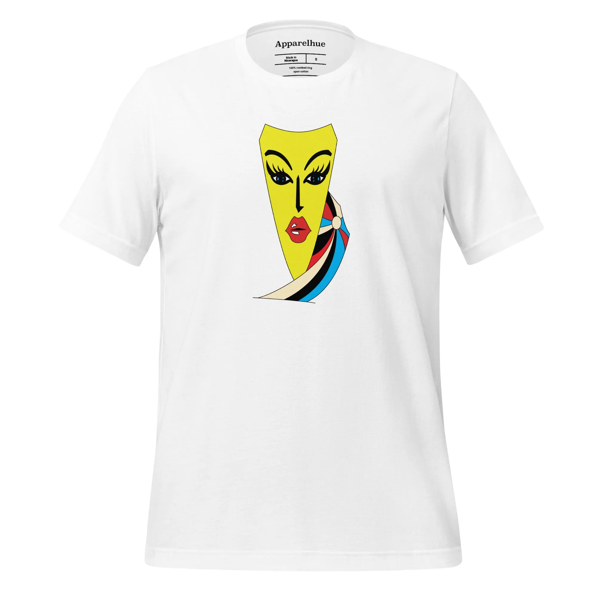 Face Art Print T-Shirt – Unique Graphic Design | Apparelhue Vibrant Art print Tee