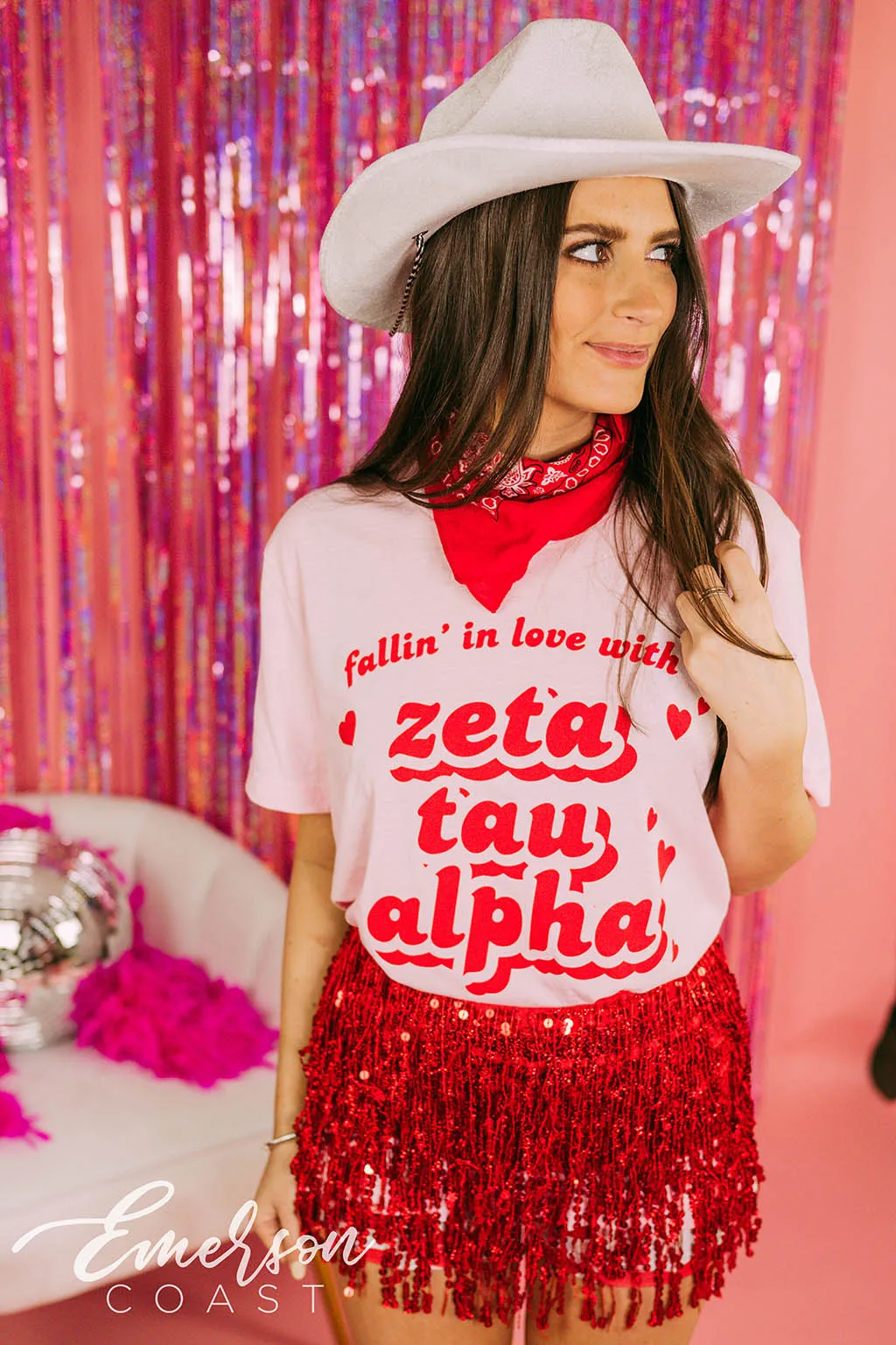 Falling In Love With Zeta Tau Alpha Bid Day Tee