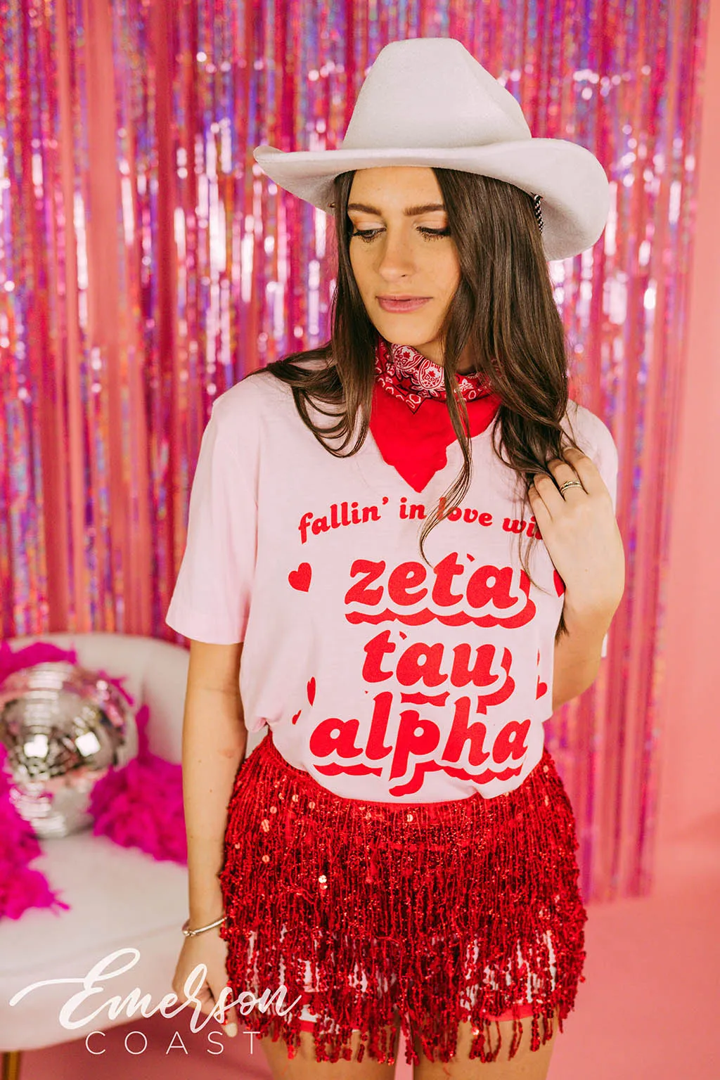 Falling In Love With Zeta Tau Alpha Bid Day Tee