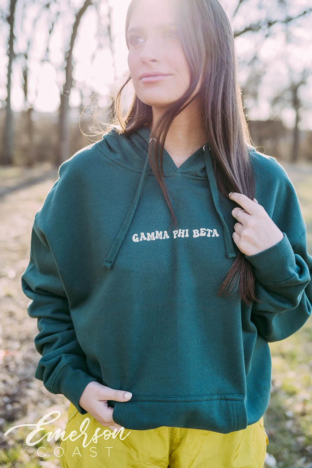 Gamma Phi Beta True and Constant Green Hoodie