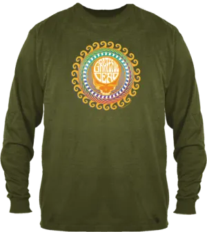 Grateful Dead - Orange Sunshine on Olive Long Sleeve