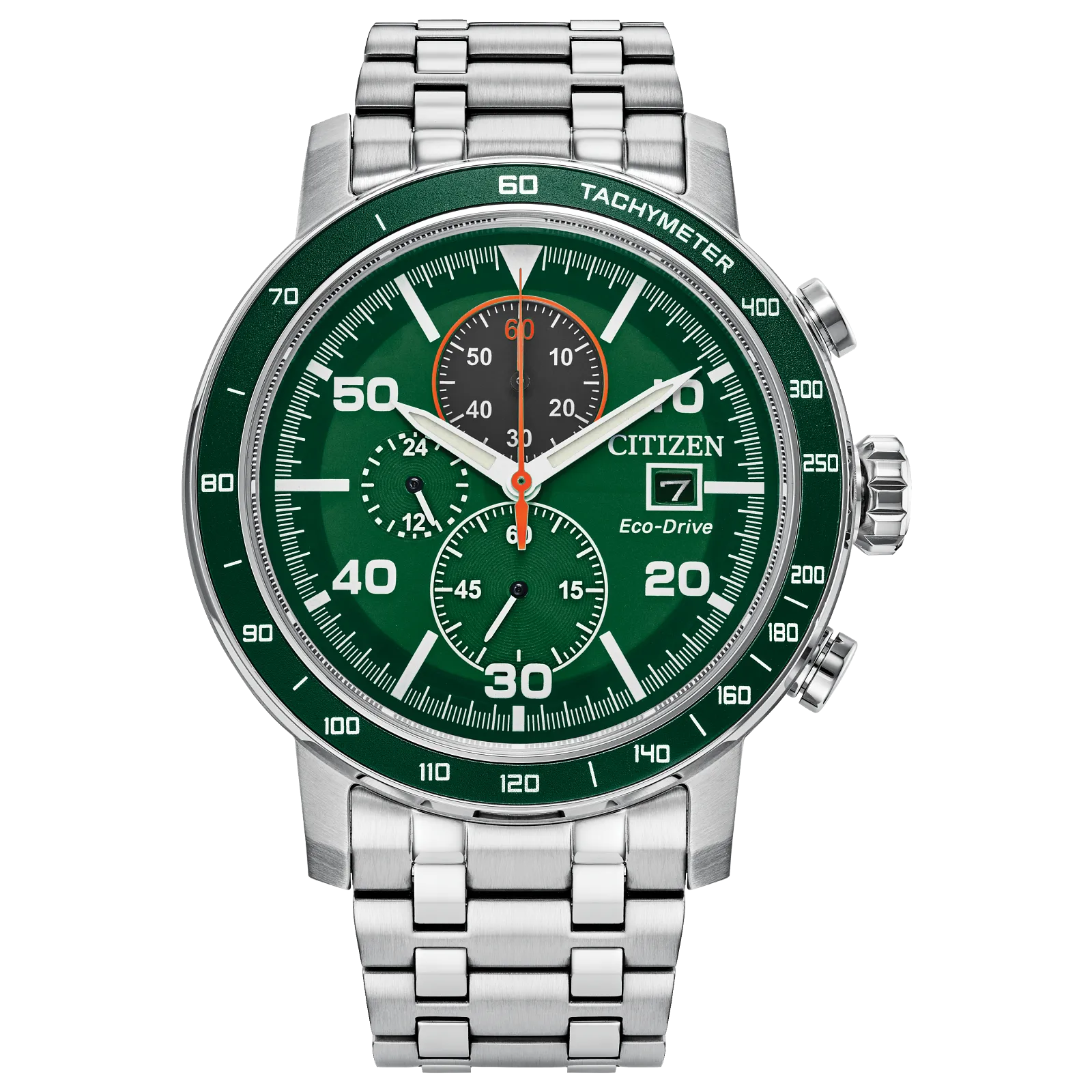 Green Brysen Watch in Stainless Steel