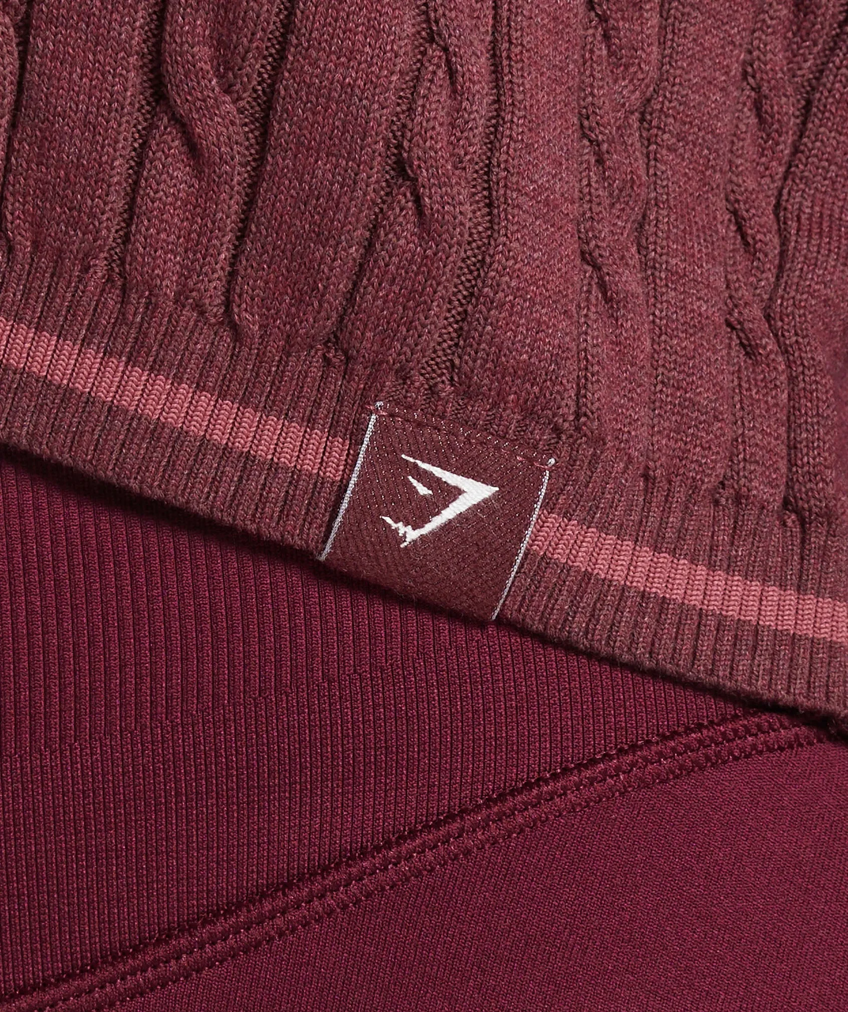 Gymshark Rest Day Cable Knit Pullover - Red