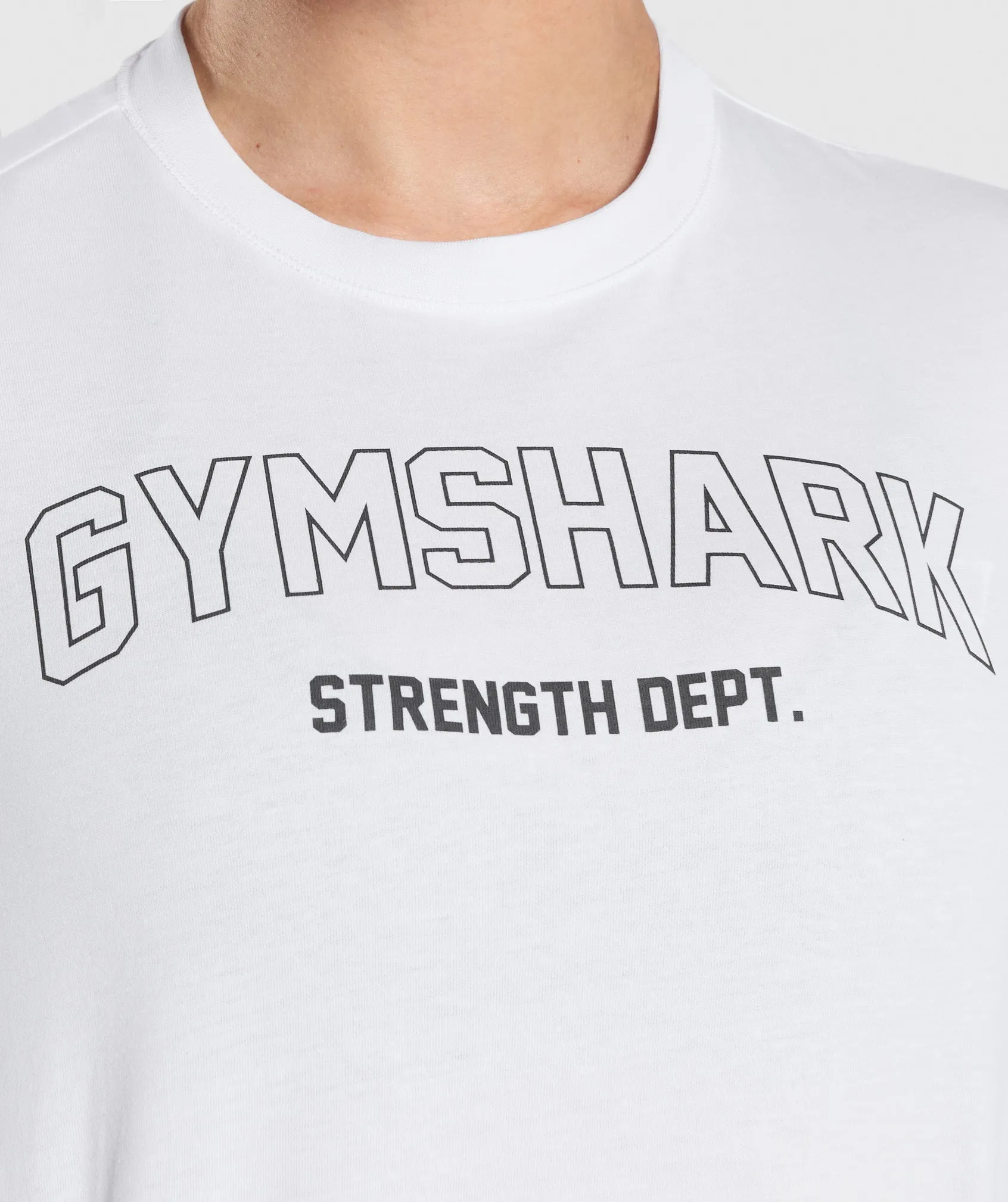 Gymshark Strength Department Long Sleeve Skater - White