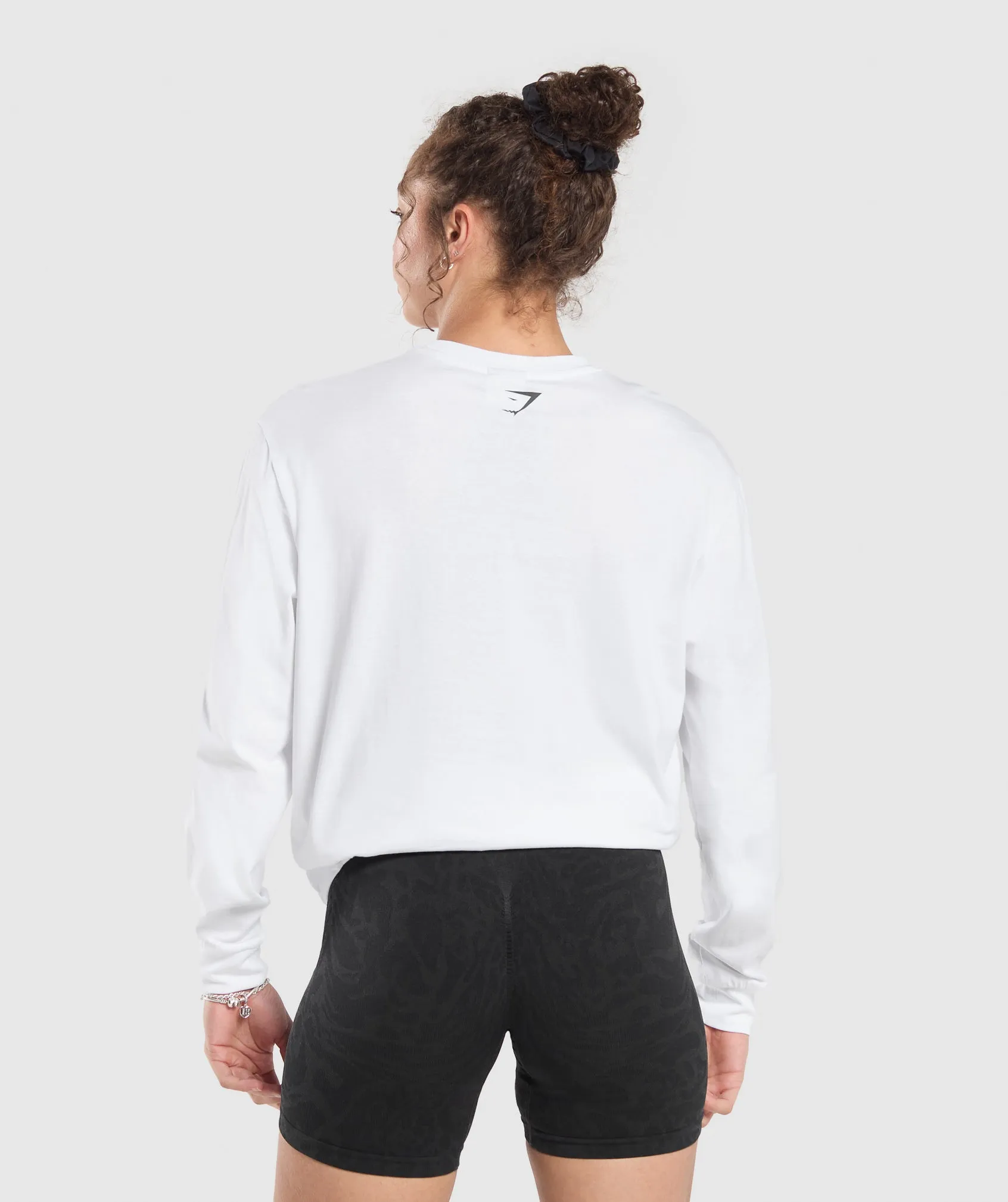 Gymshark Strength Department Long Sleeve Skater - White