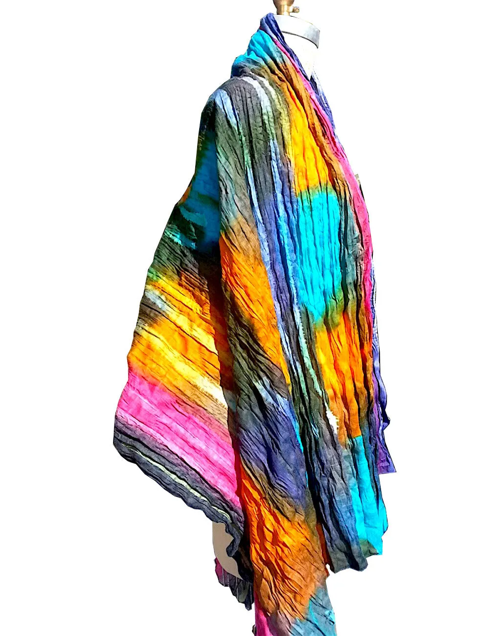 Hand Painted Cotton Large Scarf or Pareo