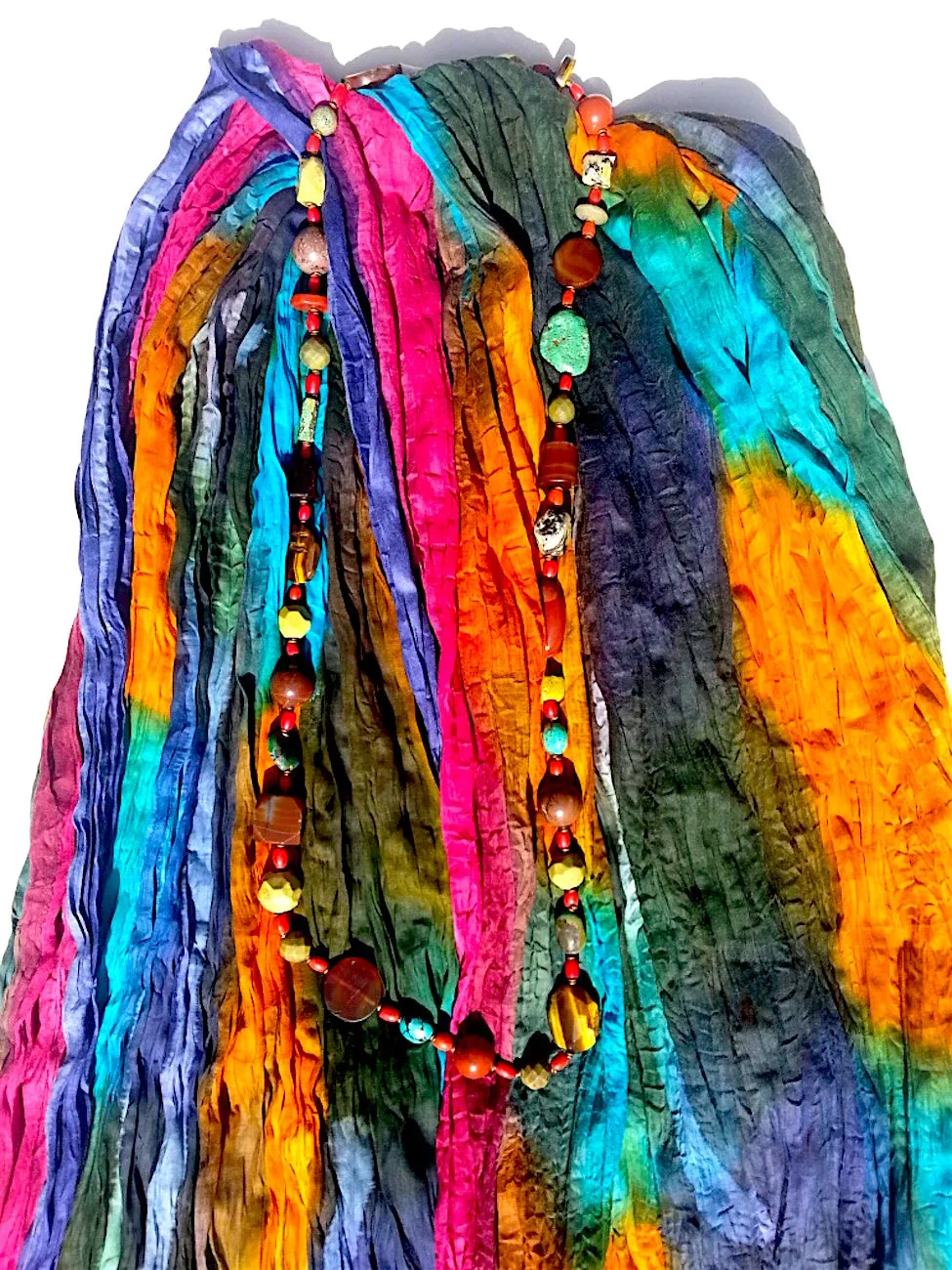 Hand Painted Cotton Large Scarf or Pareo