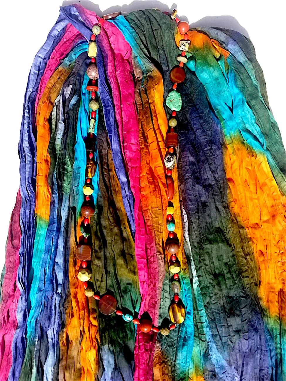 Hand Painted Cotton Large Scarf or Pareo