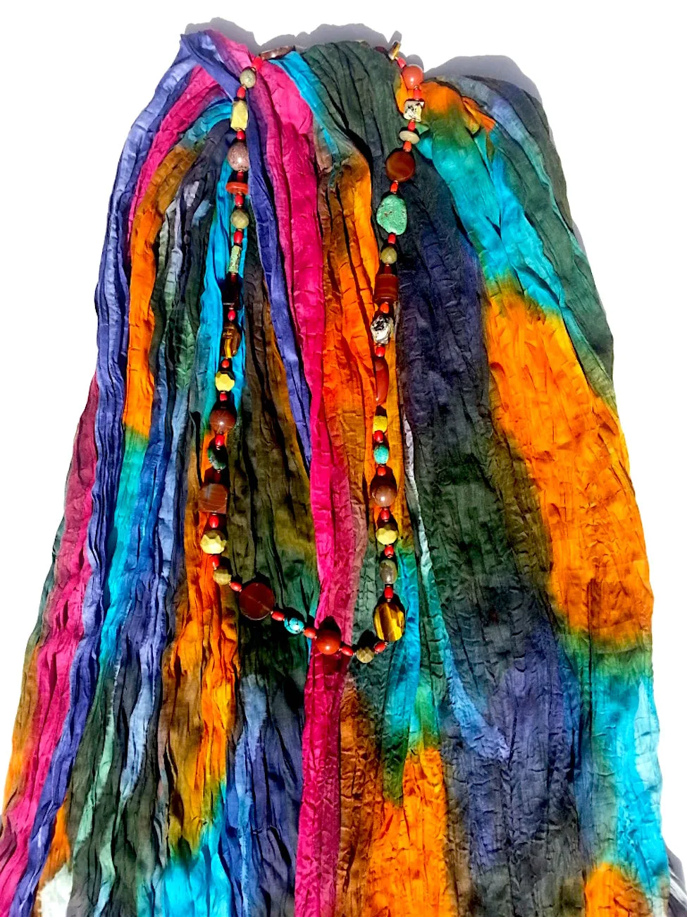 Hand Painted Cotton Large Scarf or Pareo