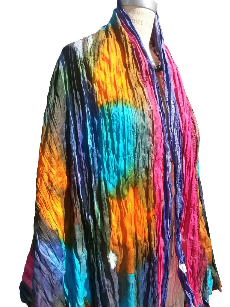 Hand Painted Cotton Large Scarf or Pareo