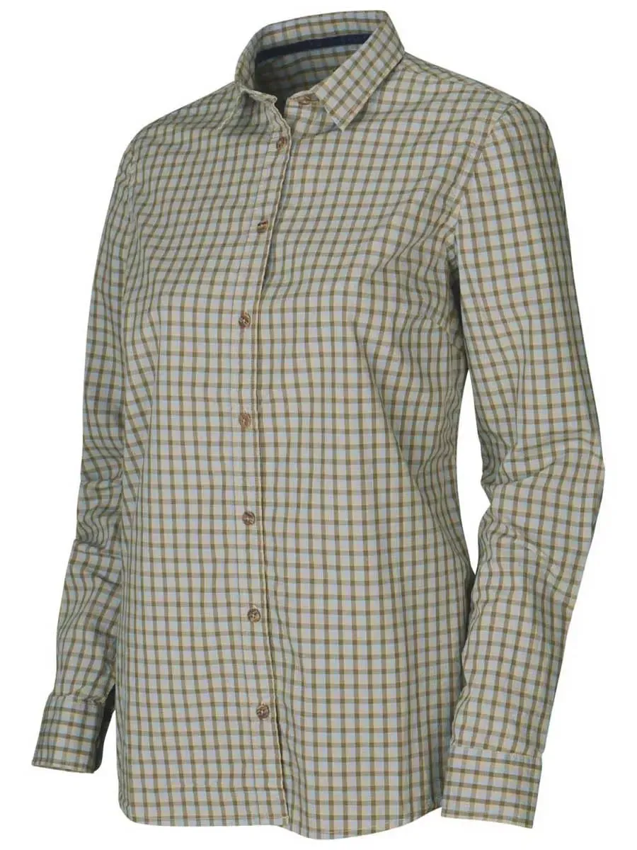 HARKILA Shirt - Ladies Selja Cotton - Heritage Blue Check